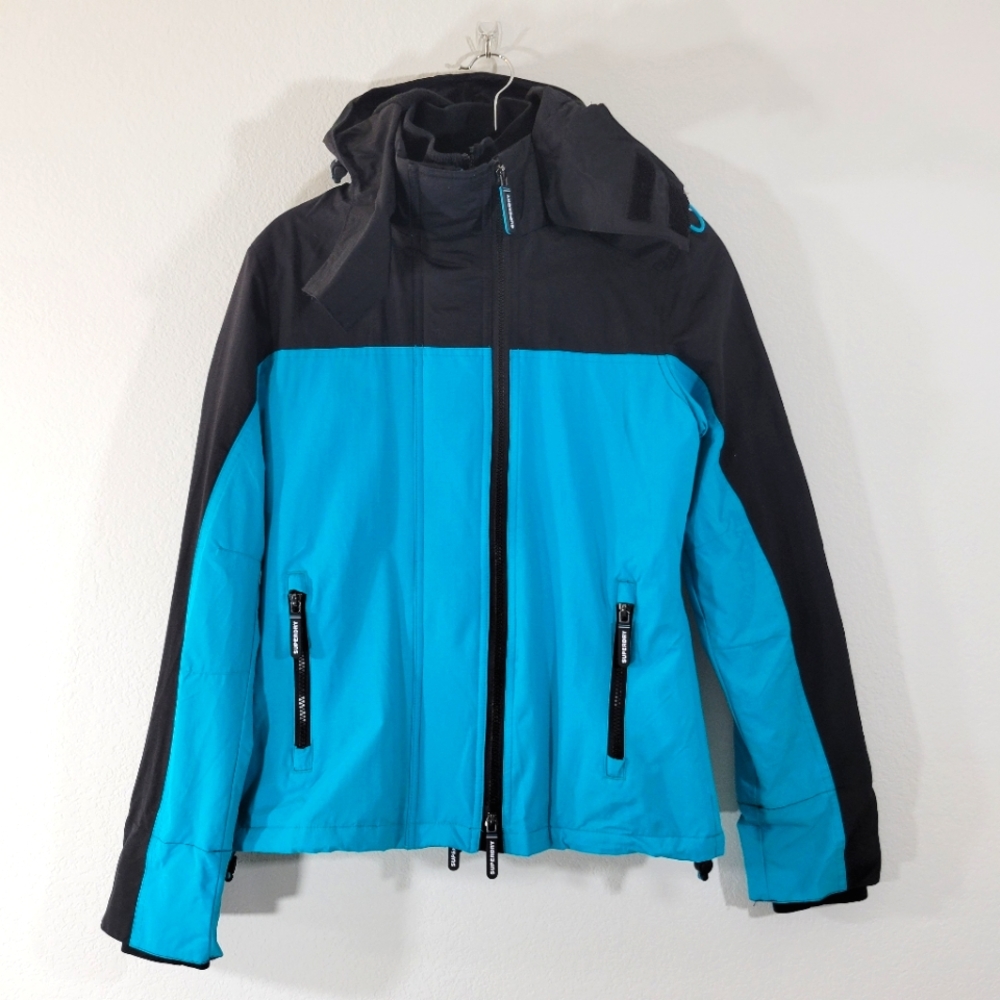 SUPERDRY Windcheater International colorblock hooded fleece-lined arctic jacket
